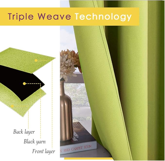 NICETOWN Blackout Curtains Window Panels, Window Treatment Thermal Insulated - Image 3