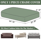 Couch Cushion Cover Chaise Lounge Cover Washable Separate Seat Chaise Couch - Image 6
