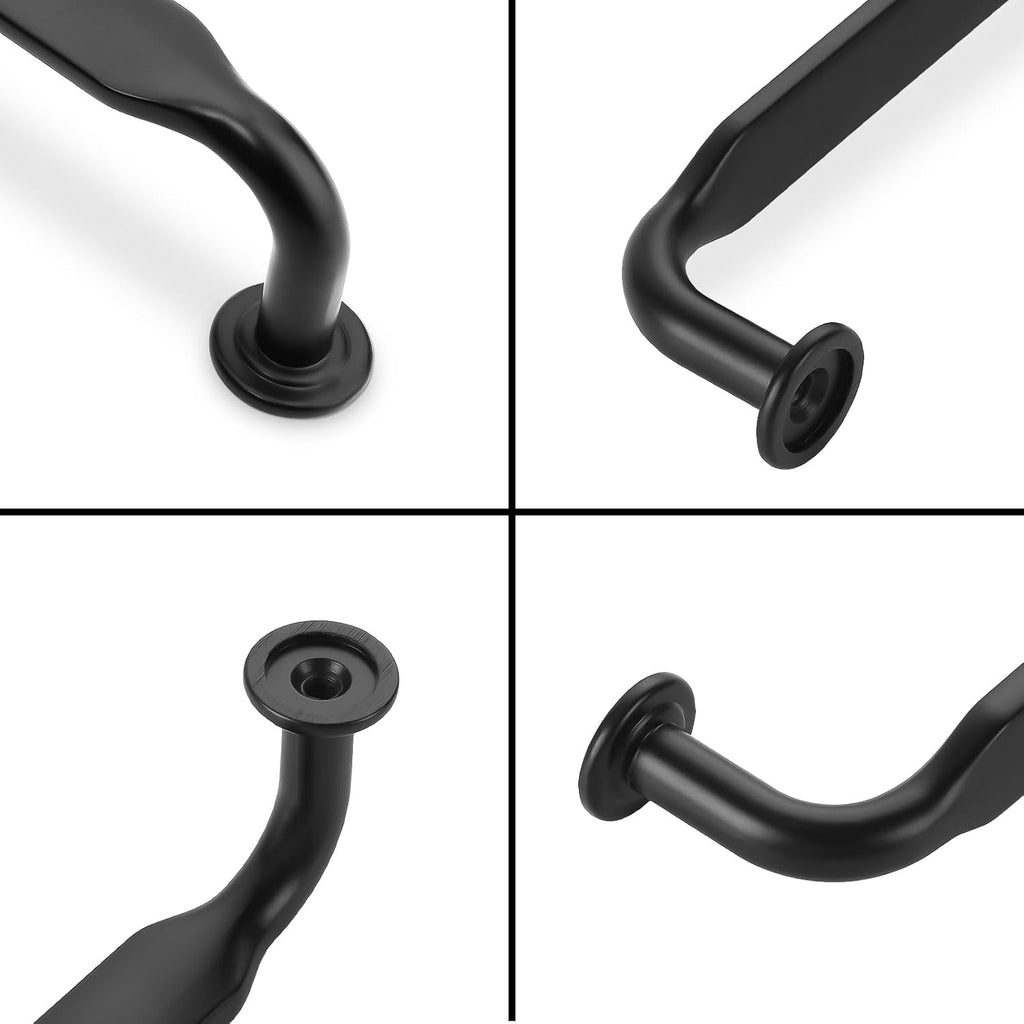 3 Inch Matte Black Cabinet Pulls 10 Pack
