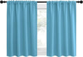 NICETOWN Kitchen Curtains, Teal Blue, Short Blackout Curtains & Drapes by NICETOWN