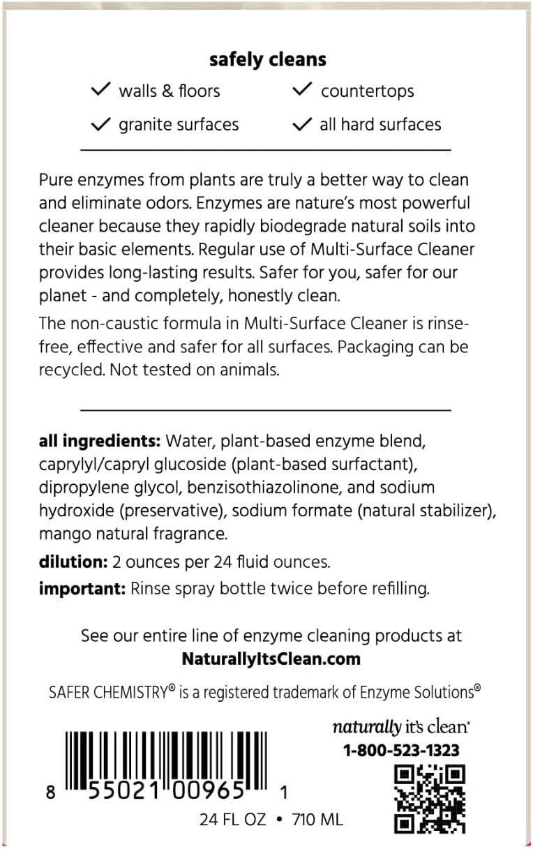 naturally it's clean Enzymatic Multi-Surface Cleaner 24 oz Concentrate