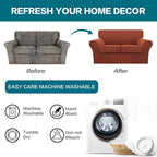 Turquoize 3 Piece Sofa Covers for 2 Cushion Couch Sofa Slipcover Soft Couch - Image 7