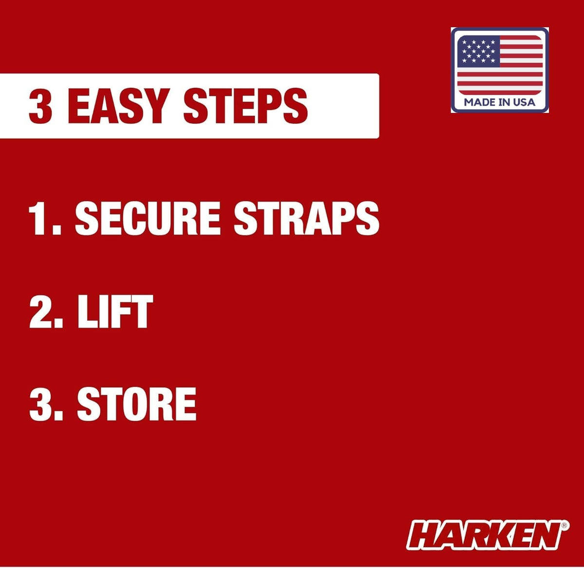 HARKEN Ceiling Mounted Garage Storage Pulley System Racks for Bikes, Boxes, 45lb Max, 16ft, 7800.16