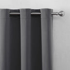 LEMOMO Blackout Curtains 66 x 54 Inch Long Frost Grey Curtains Set of 2 Panels - Image 6