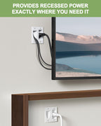 in Wall Cable Management Kit, Cord Hider for Wall Mounted TV with Triple Outlet, 6.5FT Power Cable and 6.2FT Extension Cable, 20A TV Wire Hider for Wall