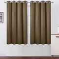 LEMOMO Brown Blackout Curtains 66 x 63 Inch Length/Set of 2 Curtain by Lemomo
