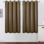 LEMOMO Brown Blackout Curtains 66 x 63 Inch Length/Set of 2 Curtain by Lemomo