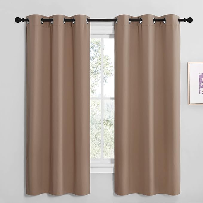 NICETOWN Short Window Treatment Thermal Insulated Solid Grommet Blackout by NICETOWN