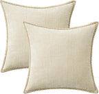 MIULEE Pack of 2 Christmas Pillow Covers 20x20 Inch Cream White Farmhouse - Image 6