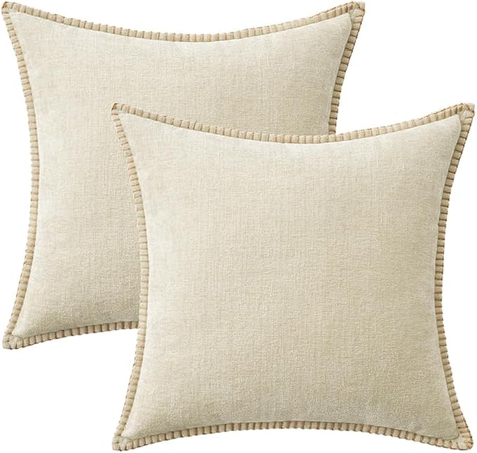 MIULEE Pack of 2 Christmas Pillow Covers 18x18 Inch Cream White Farmhouse - Image 6