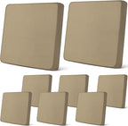 Newwiee 8Pcs Patio Cushion Covers Stretch Outdoor Cushion Cover Replacement by Newwiee