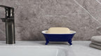 6.5" Mini Clawfoot Bathtub Soap Dish,Bar Soap Holder,Navy Blue