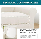 Turquoize 2 Piece Chair Covers Armchair Slipcovers - Image 5