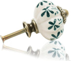 12pcs Ivory Pumpkin Knobs, Leaf Pattern Cabinet Knobs