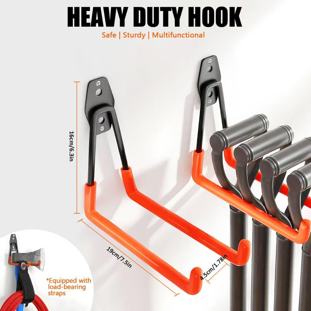 Heavy Duty Garage Storage Hooks 4 Pack Garage Tool Organizer Wall Mount