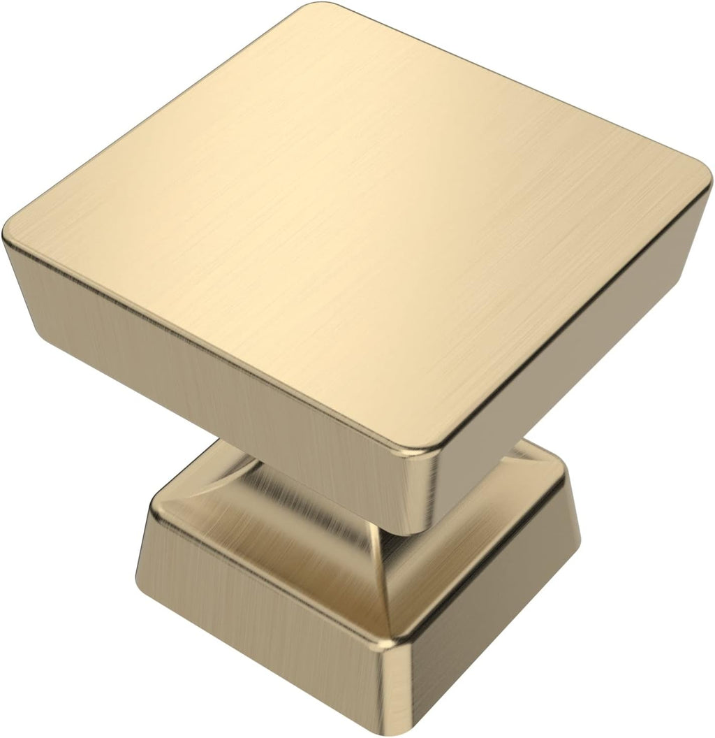Amerdeco 10 Pack Brushed Gold Cabinet Knobs 1.2"