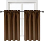 DWCN Brown Blackout Curtains for Small Window, Thermal Insulated Energy Saving - Image 8