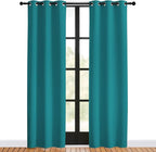 NICETOWN Room Darkening Curtains 80 inch Length 2 Panels, Peacock Teal - Image 2