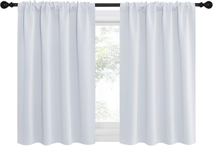 NICETOWN Greyish White Window Curtain Panels - Image 2