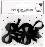 Santa Barbara Design Studio Christmas Wine Glass Cocktail Drink Markers Wine Glass Charms, Set of 6, Bow