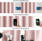 MIULEE Baby Pink Back Tab Blackout Curtains 120 Inch Long 2 Panels Set - Image 5
