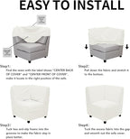 Easy-Going Stretch Sectional Corner Sofa Slipcover 1-Piece Couch Sofa Cover - Image 5