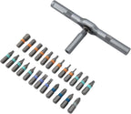 Ratchet Screwdriver Set, 24 in 1 58 Tooth Repair Driver with 6.2 Degree Ratcheting Action for Home Maintenance S2 Molybdenum Alloy Steel Bits Lightweight Handle 1 Set