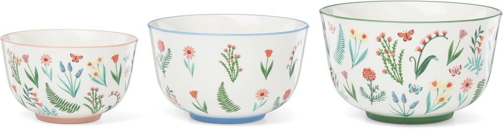 Oneida First Blooms Porcelain Nesting Bowls, Set of 3