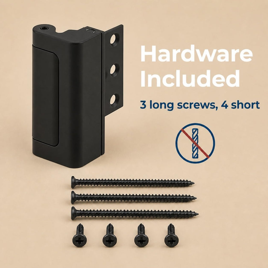 Prime-Line Door Reinforcement Lock, Matte Black