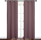 NICETOWN Window Curtain Panels, Dry Rose, 1 Pair, 34 by 84-inch, Thermal - Image 2