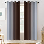 Yakamok Room Darkening Thickening Polyester Gradient Color Ombre Curtains - Image 2