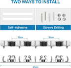 IMILLET 2 Pack Broom Holder Wall Mount Stainless Steel Mop Organizer