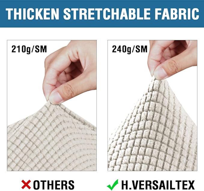 H.VERSAILTEX 4 Piece Stretch Sofa Covers - Image 5