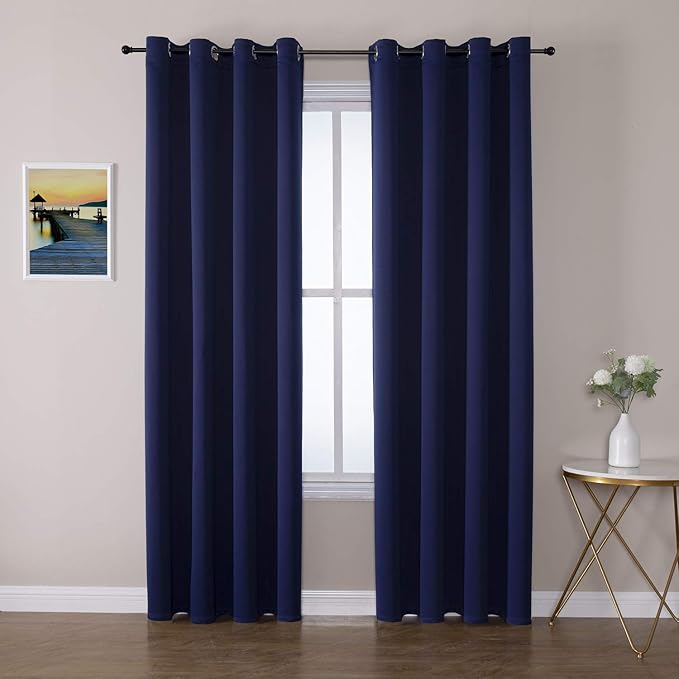 ChrisDowa Blackout Curtains 80 Inches Long 2 Panels Set by ChrisDowa