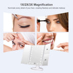 WEILY Makeup Mirror with 21 LED Lights,Two Power Supply Modes