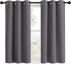 NICETOWN Grey Blackout Curtain Panels 48 inch Long Set of 2 - Image 2