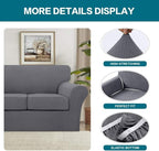 Turquoize 4 Piece Sofa Covers for 3 Cushion Couch Sofa Slipcover Soft Couch - Image 4
