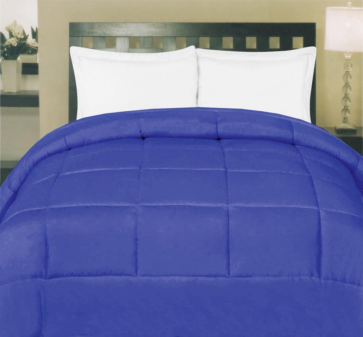 Sweet Home Collection White Goose Down Alternative Comforter, Burgundy, King