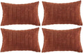 Fancy Homi 4 Packs Rust Decorative Throw Pillow Covers 12x20 Inch by Fancy+Homi