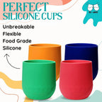 Unbreakable Silicone Wine Glasses | Reusable Drinkware for Parties, Camping, Beaches, and Boats | 100% Silicone | Set of 4 | BPA-Free, Dishwasher Safe | Juicy Fruit Collection