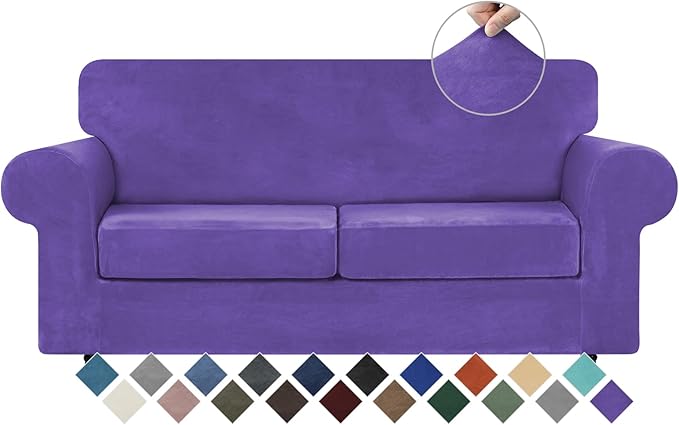WEERRW Velvet Couch Covers for 2 Cushion Couch Sofa by WEERRW