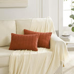 Fancy Homi 4 Packs Boho Burnt Orange Fall Decorative Throw Pillow Covers 16x24 - Image 6