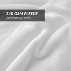 Bedsure GentleSoft White Fleece Throw Blanket - Image 7