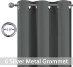 Yakamok Grommet Room Darkening Thermal Insulated Blackout Curtains Window Panels - Image 3