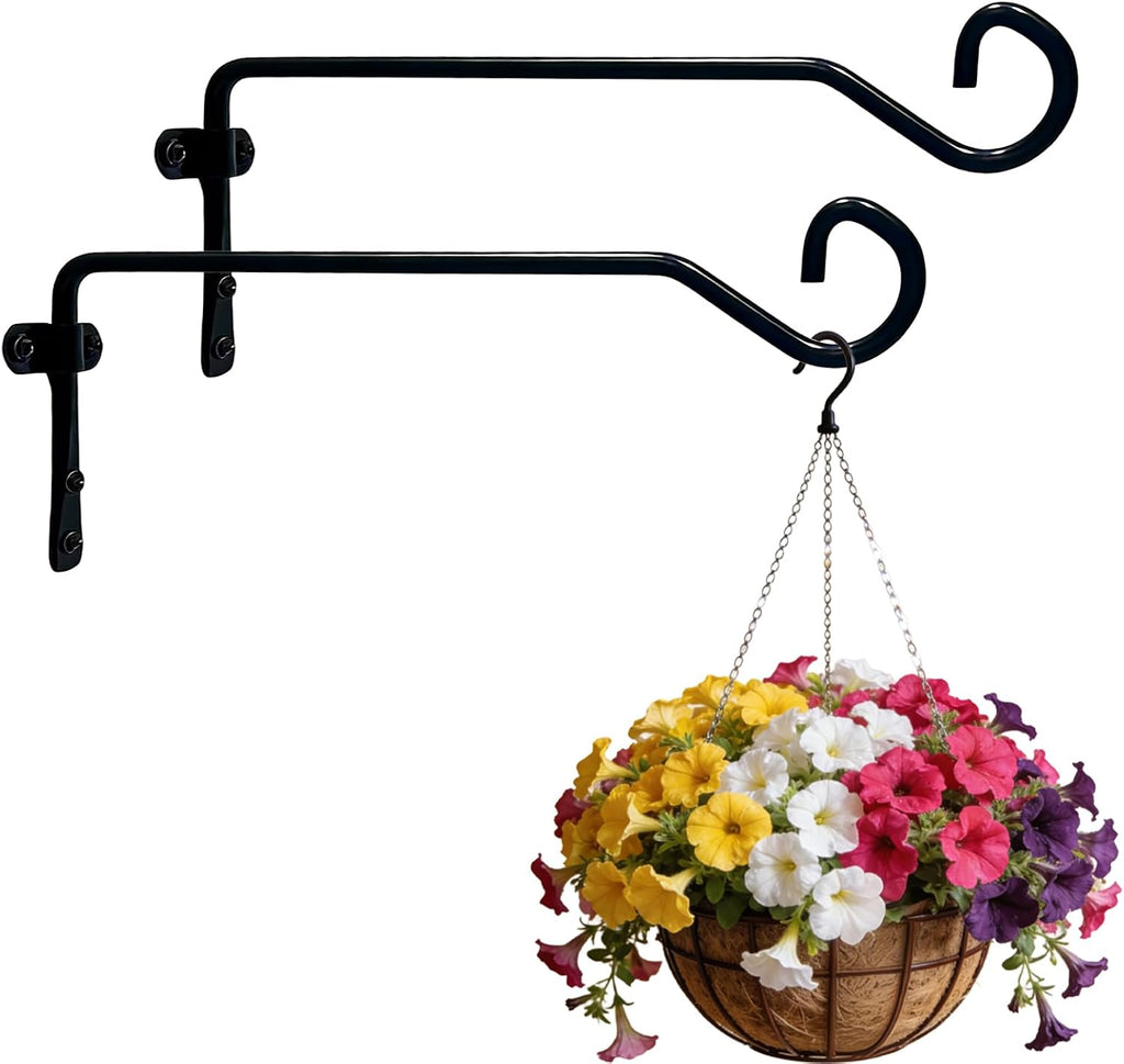10IN Plant Hangers Outdoor, Metal Wall Mount for Planters & Decor, 2 Pcs