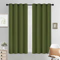 Yakamok Olive Green Curtains 54 Inches Length Blackout Curtain by Yakamok