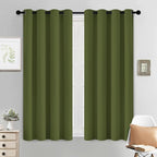 Yakamok Olive Green Curtains 54 Inches Length Blackout Curtain by Yakamok