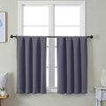 Simplebrand Ava Greyish Purple Short 36 Inches Blackout Curtain 2 Panels Set by Simplebrand