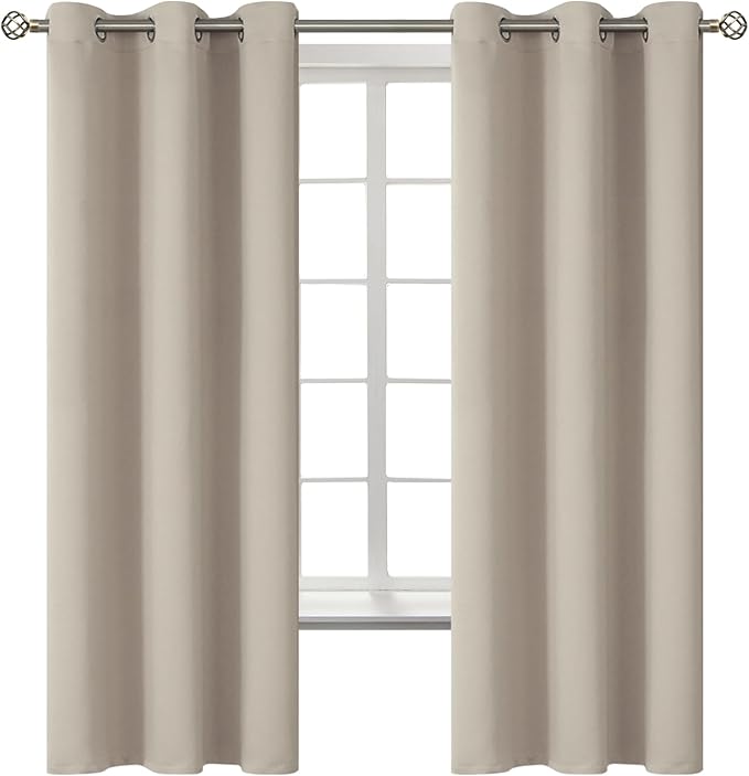 BGment Room Darkening Curtains 63 Inches Long by BGment