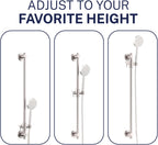 HammerHead Metal Shower Slide Bar Universal Adjustable Height, 27.5 Inch